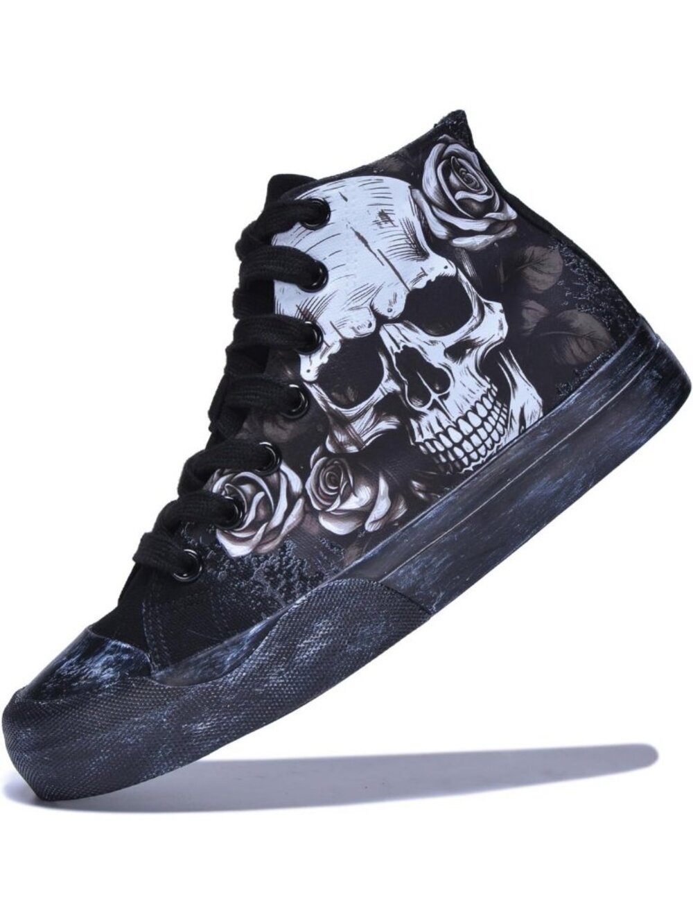 Gothic Skull Fashion Sneakers for Women & Men | Punk Cosplay Footwear